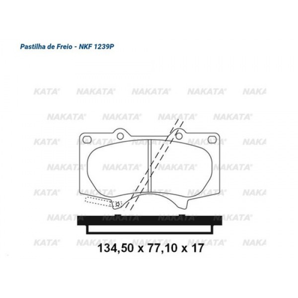 PASTILHA FREIO HILLUX SW4 DIANTEIR NKF1239P